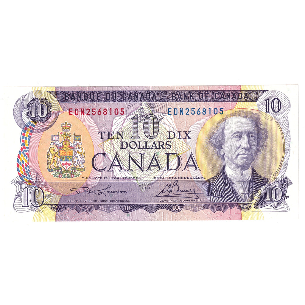 BC-49c-i 1971 Canada $10 Lawson-Bouey, EDN, Choice Uncirculated (CUNC63)