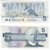 BC-56a 1986 Canada $5 Crow-Bouey, EOG, AU-UNC