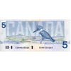 BC-56a-i 1986 Canada $5 Crow-Bouey, EOM, AU