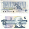 BC-56a-i 1986 Canada $5 Crow-Bouey, EOM, AU-UNC
