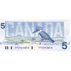 BC-56b 1986 Canada $5 Thiessen-Crow, FPZ, AU-UNC