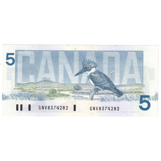 BC-56b 1986 Canada $5 Thiessen-Crow, GNV, AU-UNC