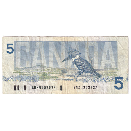 BC-56bA 1986 Canada $5 Thiessen-Crow, ENX, Circ