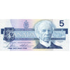 BC-56c 1986 Canada $5 Bonin-Thiessen, GOK, AU-UNC