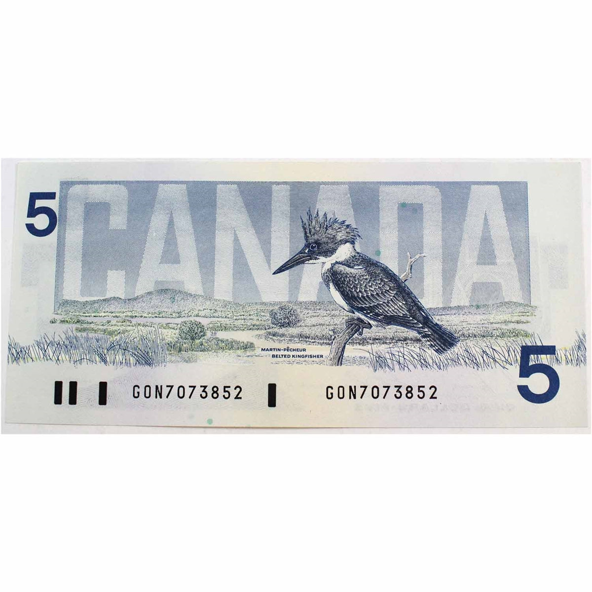 BC-56c 1986 Canada $5 Bonin-Thiessen, GON, AU-UNC