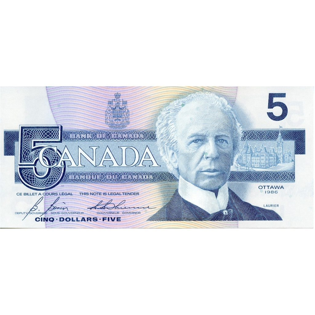 BC-56c 1986 Canada $5 Bonin-Thiessen, GPE, UNC