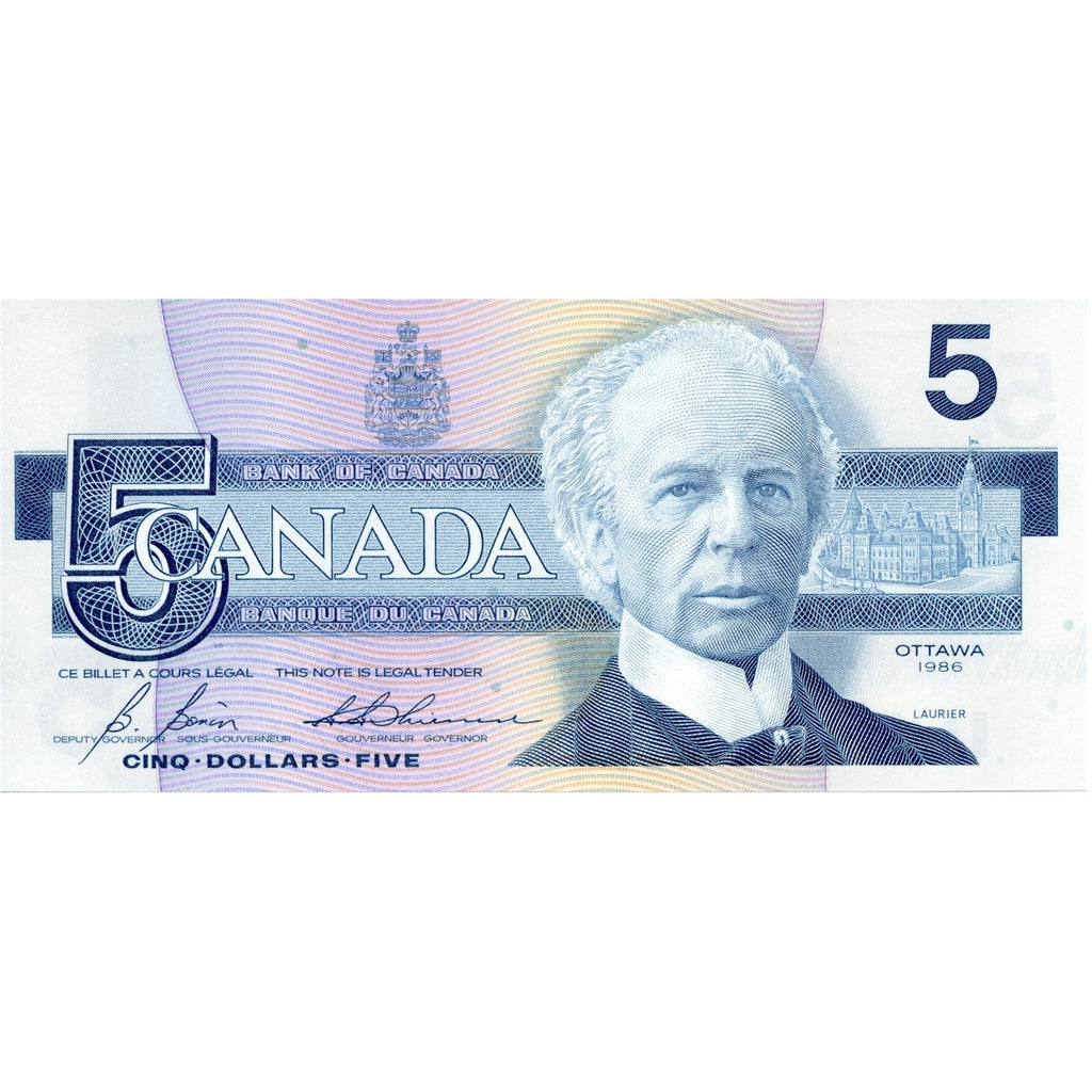 BC-56c 1986 Canada $5 Bonin-Thiessen, GPF, Choice Uncirculated (CUNC63)