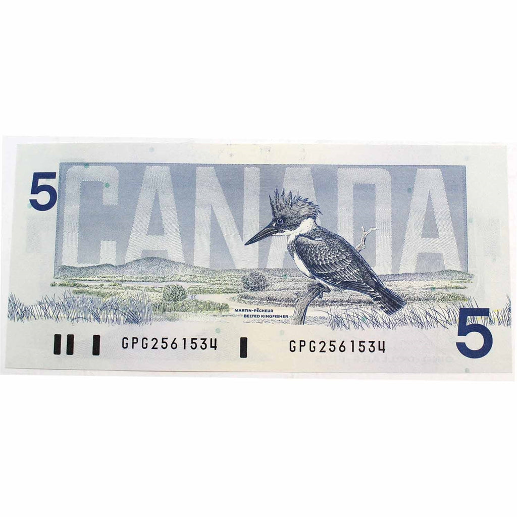 BC-56c 1986 Canada $5 Bonin-Thiessen, GPG, Choice Uncirculated (CUNC63)
