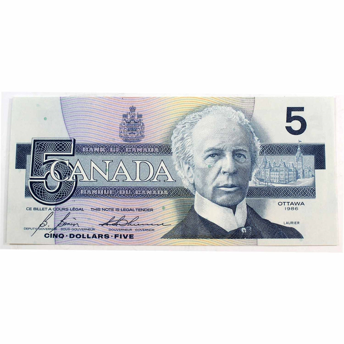BC-56c 1986 Canada $5 Bonin-Thiessen, GPG, Choice Uncirculated (CUNC63)