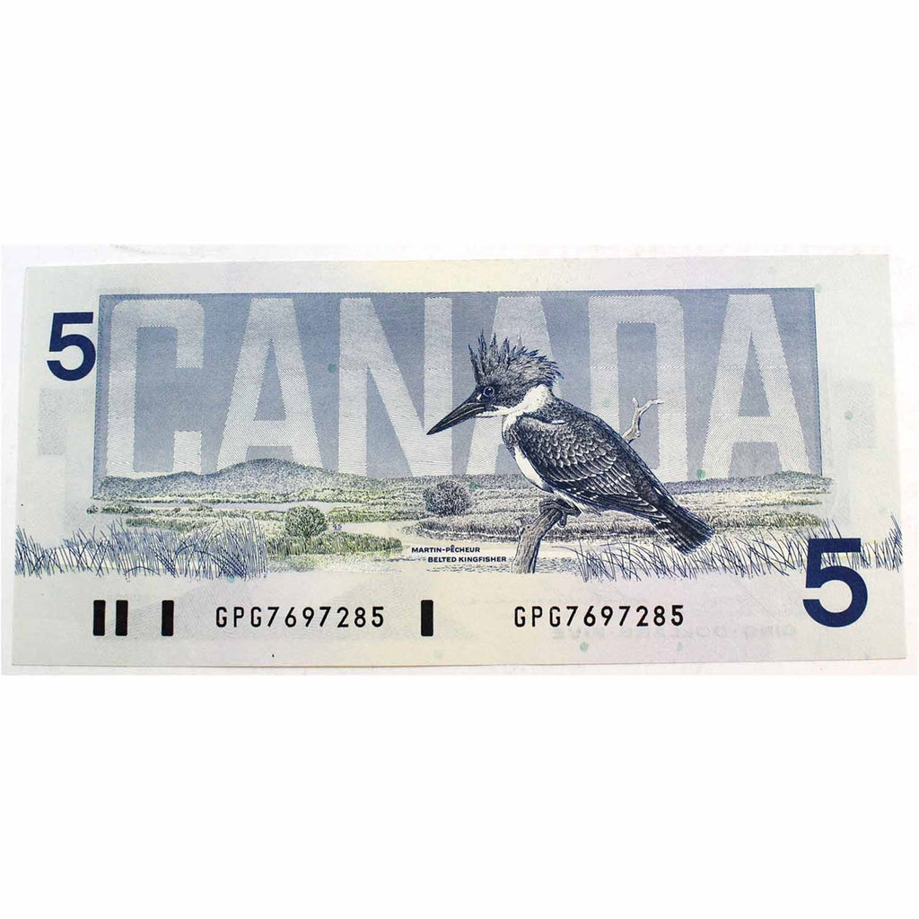 BC-56c 1986 Canada $5 Bonin-Thiessen, GPG, Uncirculated (MS60)
