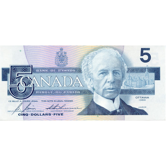 BC-56c 1986 Canada $5 Bonin-Thiessen, GPK, CUNC