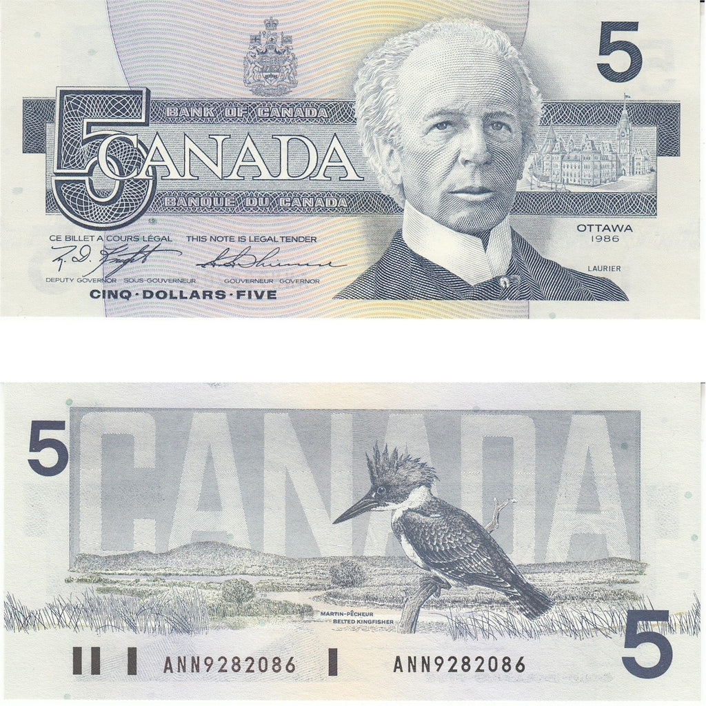 BC-56d 1986 Canada $5 Knight-Thiessen, ANN, UNC