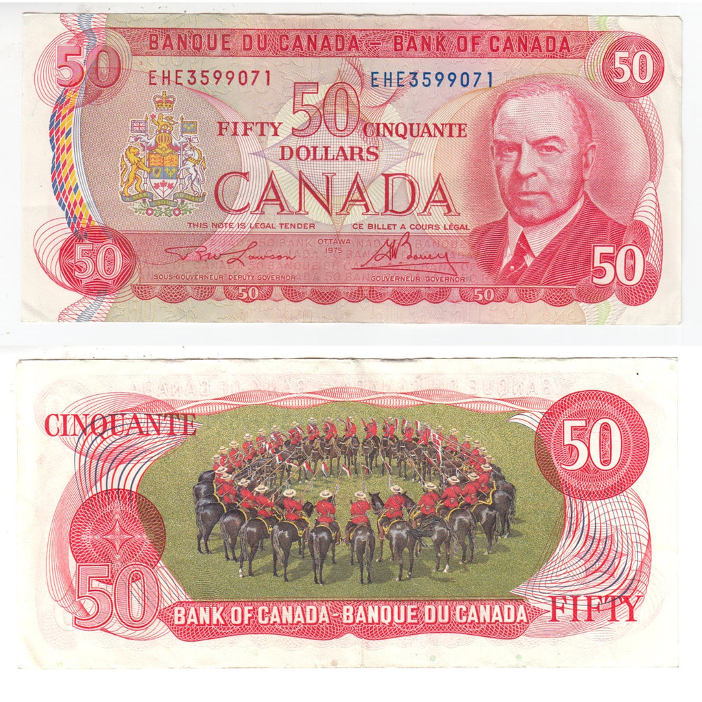 BC-51a-i 1975 Canada $50 Lawson-Bouey, EHE, Circ