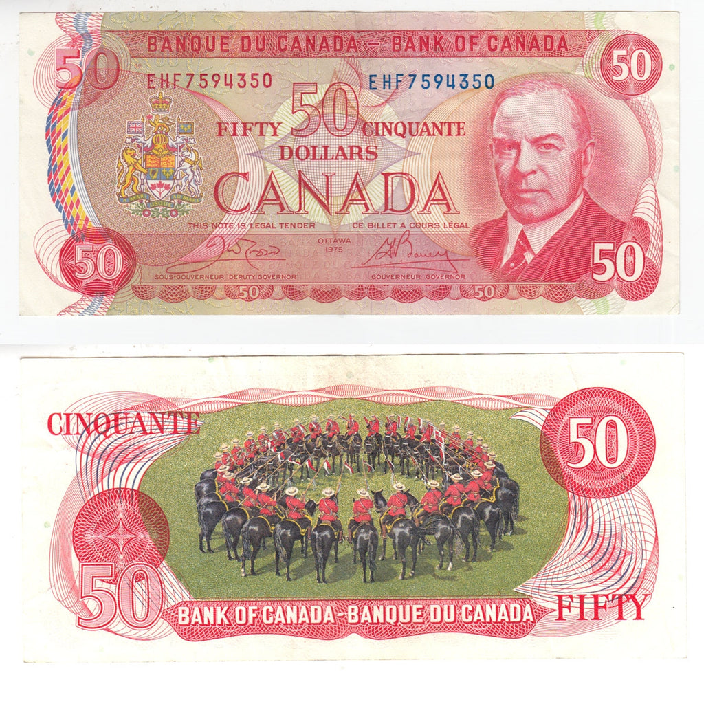 BC-51b 1975 Canada $50 Crow-Bouey, EHF, Circ