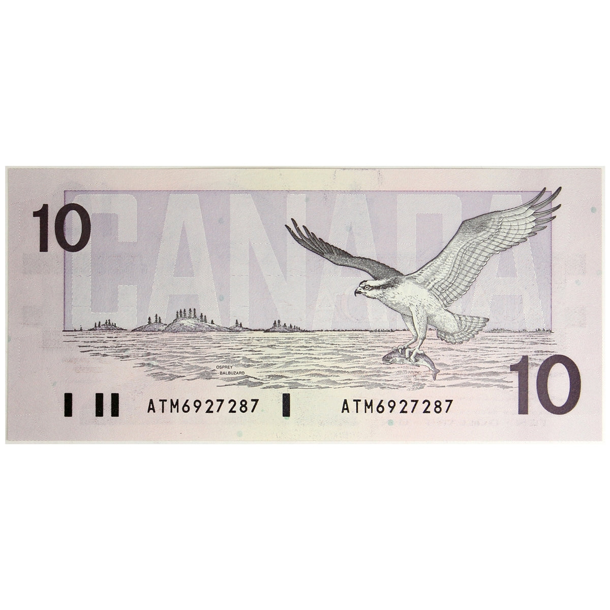 BC-57a 1989 Canada $10 Thiessen-Crow, ATM, Choice Uncirculated (CUNC63)