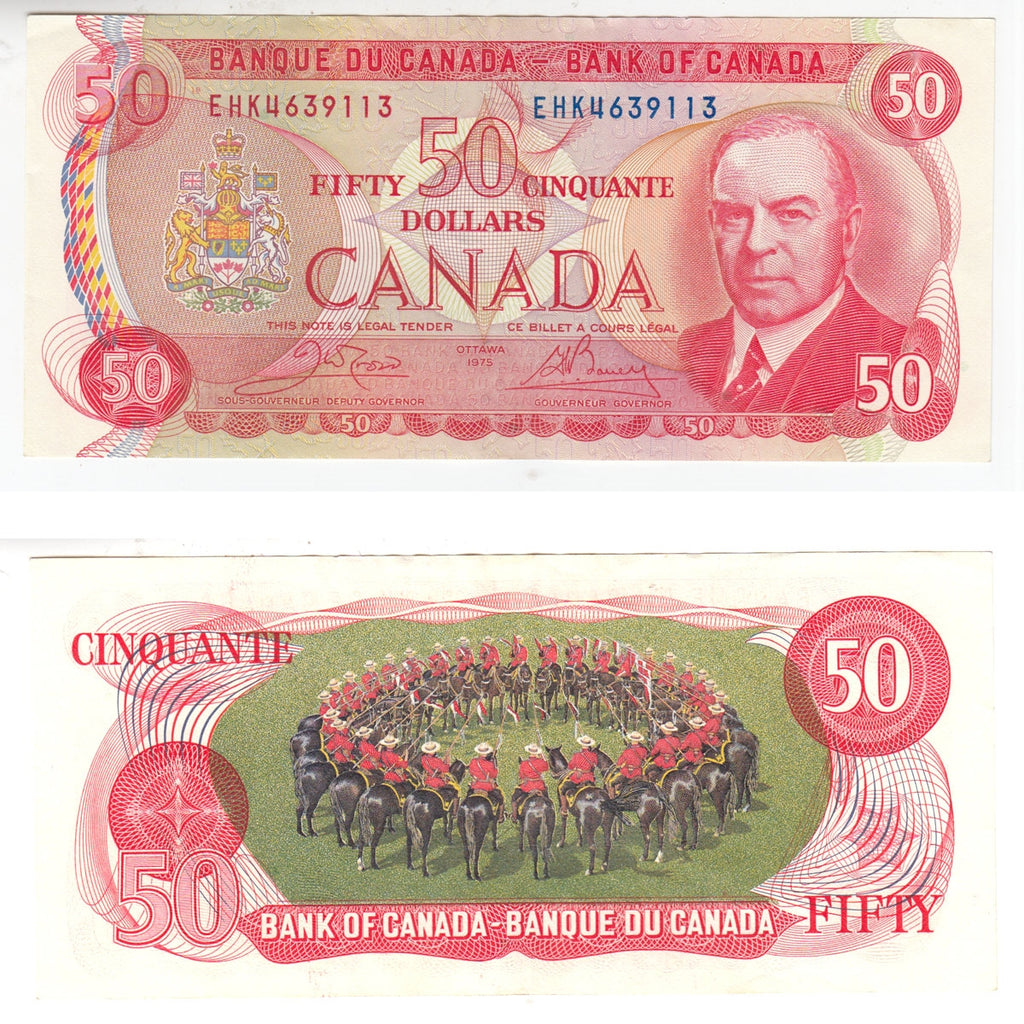 BC-51b 1975 Canada $50 Crow-Bouey, EHK, EF-AU (EF45)