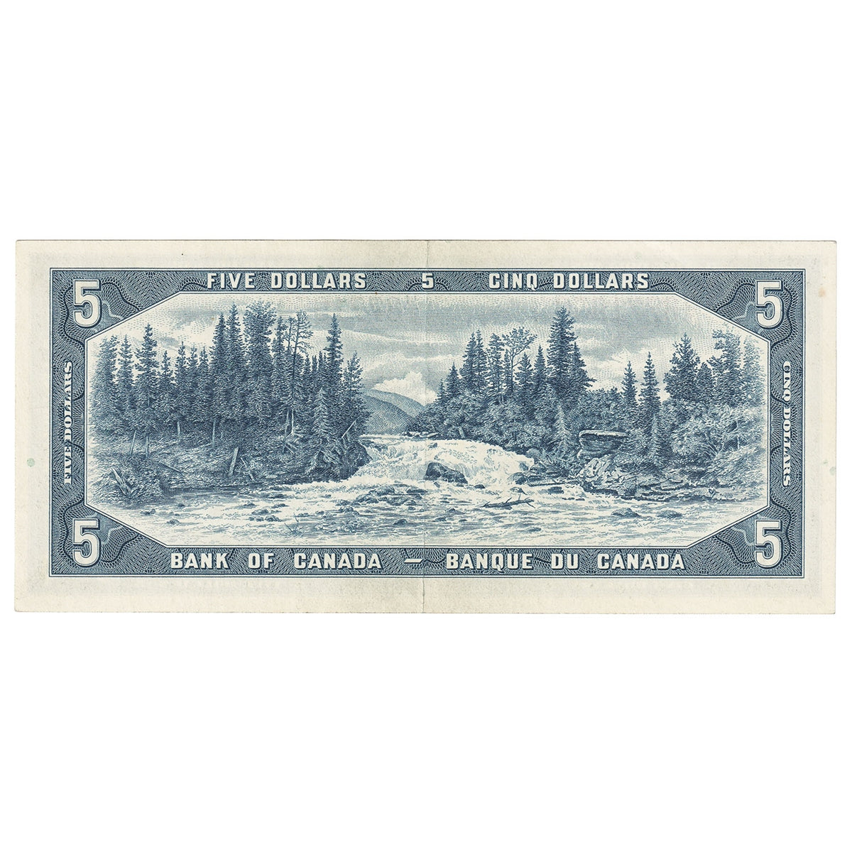 BC-39b 1954 Canada $5 Beattie-Rasminsky, U/S, EF-AU (EF45)
