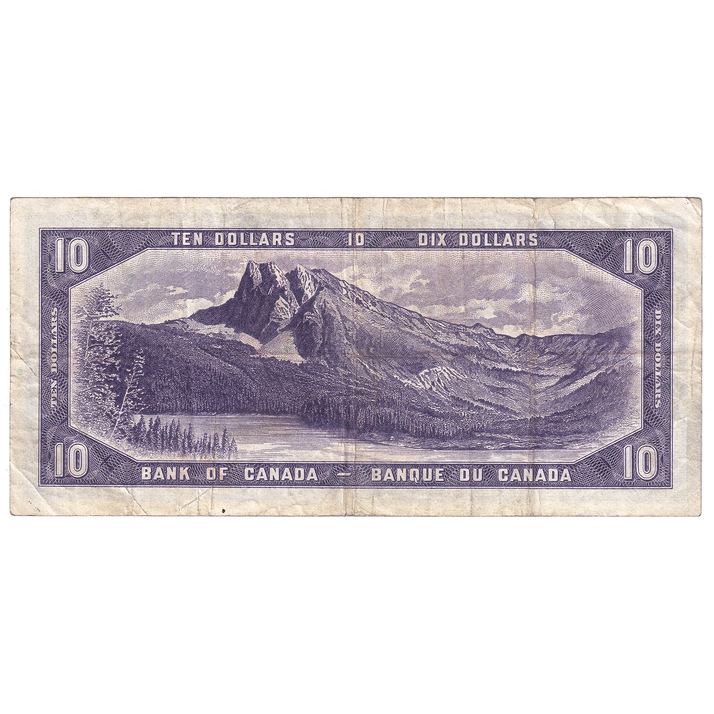 BC-40a 1954 Canada $10 Beattie-Coyne, P/D, VF