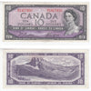 BC-40a 1954 Canada $10 Beattie-Coyne, W/D, EF-AU (EF45)