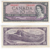 BC-40b 1954 Canada $10 Beattie-Rasminsky, K/T, Very Fine (VF20)