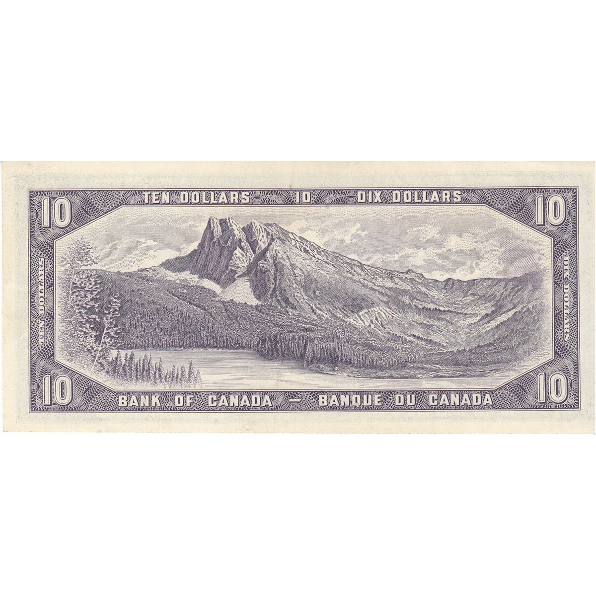 BC-40b 1954 Canada $10 Beattie-Rasminsky, B/V, Extra Fine (EF40)