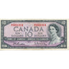 BC-40b 1954 Canada $10 Beattie-Rasminsky, D/V, VF-EF (VF30)