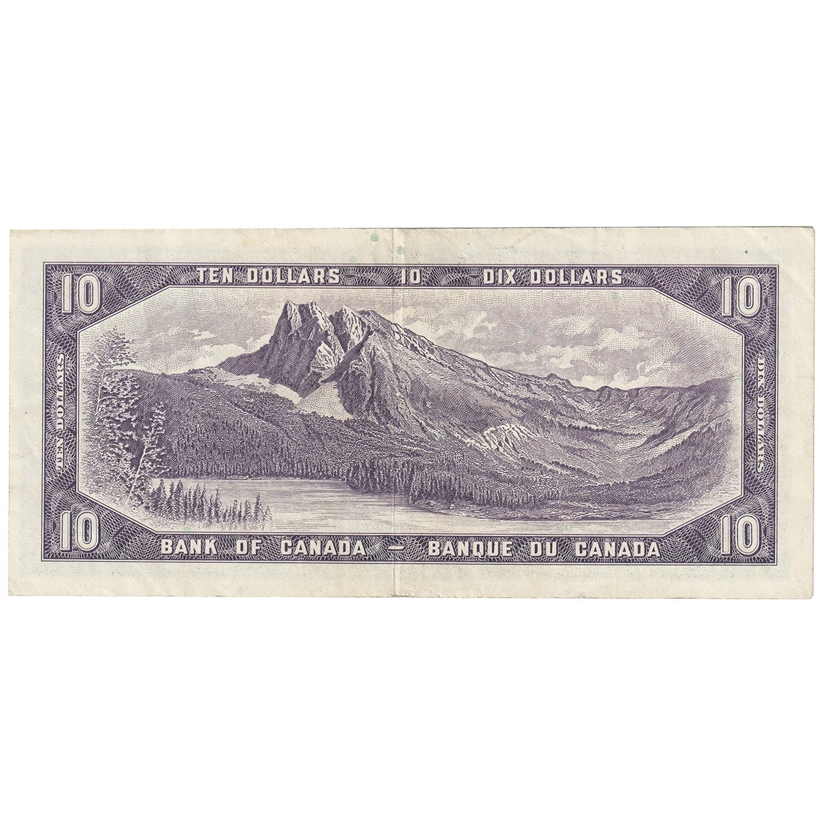 BC-40b 1954 Canada $10 Beattie-Rasminsky, H/V, EF