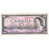 BC-40bA 1954 Canada $10 Beattie-Rasminsky, *B/D, F-VF
