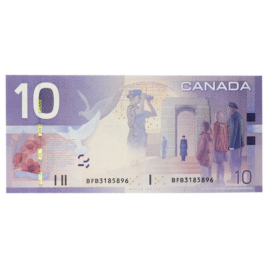 BC-68b 2008 Canada $10 Jenkins-Carney, BFB, UNC