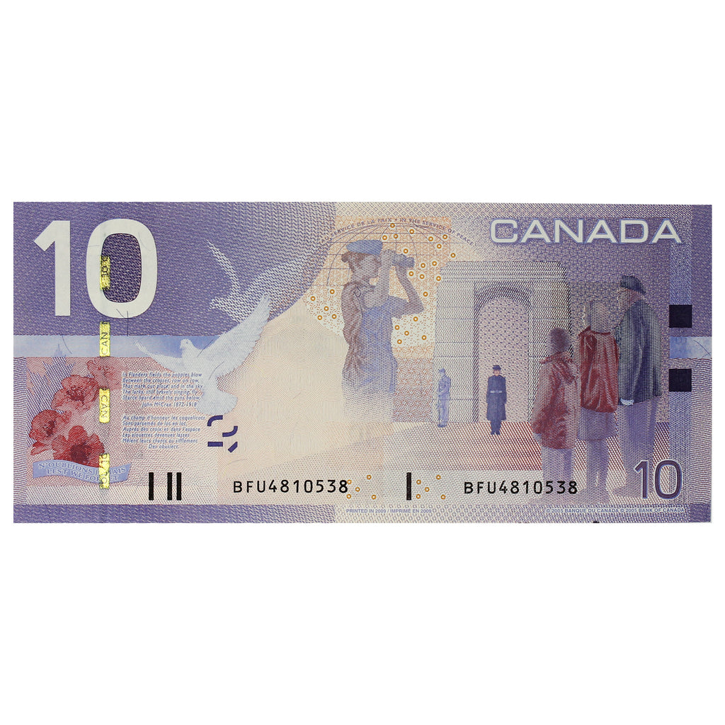 BC-68b 2009 Canada $10 Jenkins-Carney, BFU, Uncirculated (MS60)