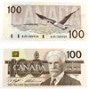 BC-60c 1988 Canada $100 Knight-Thiessen, BJR, Almost Uncirculated (AU50)
