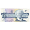 BC-56b 1986 Canada $5 Thiessen-Crow, FOA, Almost Uncirculated (AU50)