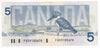 BC-56b 1986 Canada $5 Thiessen-Crow, FOD, Almost Uncirculated (AU50)