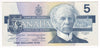 BC-56b 1986 Canada $5 Thiessen-Crow, FOD, Almost Uncirculated (AU50)