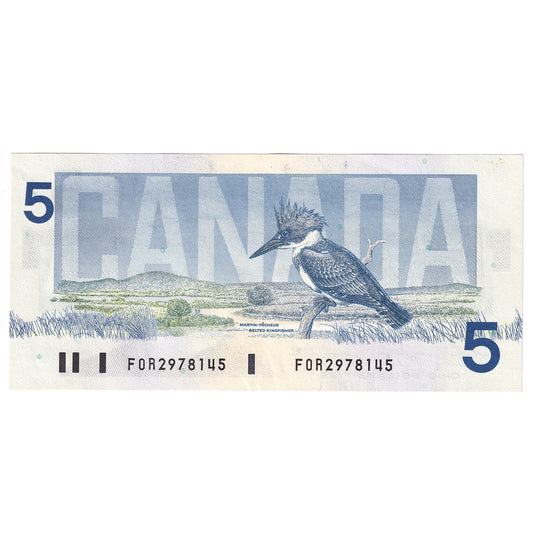BC-56b 1986 Canada $5 Thiessen-Crow, FOR, AU-UNC