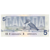 BC-56d 1986 Canada $5 Knight-Thiessen, ANM, AU-UNC