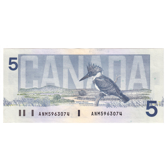 BC-56d 1986 Canada $5 Knight-Thiessen, ANM, AU-UNC