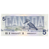 BC-56d 1986 Canada $5 Knight-Thiessen, ANN, AU-UNC