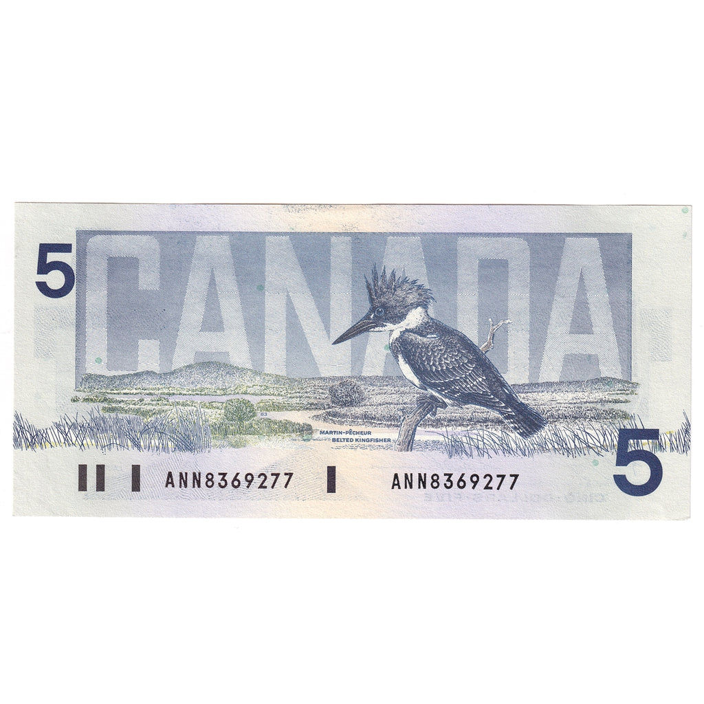 BC-56d 1986 Canada $5 Knight-Thiessen, ANN, AU-UNC