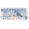BC-56c 1986 Canada $5 Bonin-Thiessen, GOG, Almost Uncirculated (AU50)