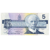 BC-56c 1986 Canada $5 Bonin-Thiessen, GOG, Almost Uncirculated (AU50)