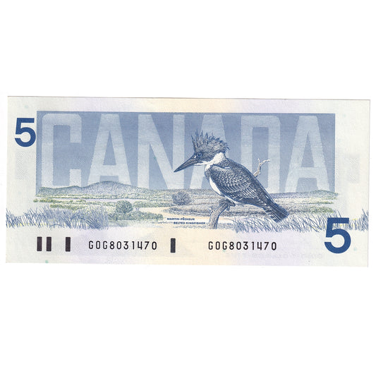 BC-56c 1986 Canada $5 Bonin-Thiessen, GOG, UNC