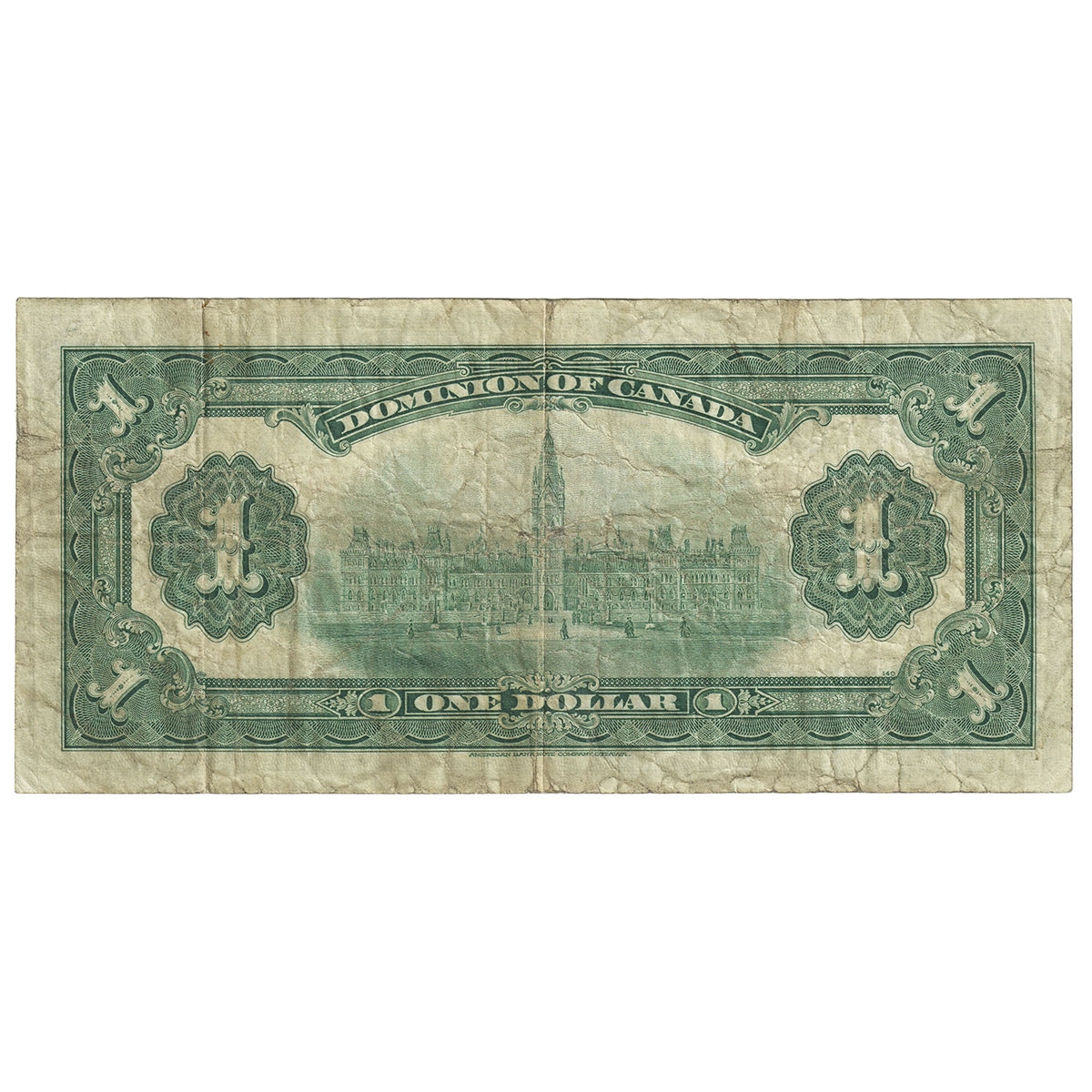 DC-23b-i 1917 Dominion $1 Various-Saunders, No Seal, Series A, Very Fine (VF20)