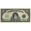 DC-23c 1917 Dominion $1 Hyndman-Saunders, Seal Over ONE, Series B, Very Fine (VF20)