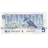BC-56c 1986 Canada $5 Bonin-Thiessen, GOR, AU-UNC