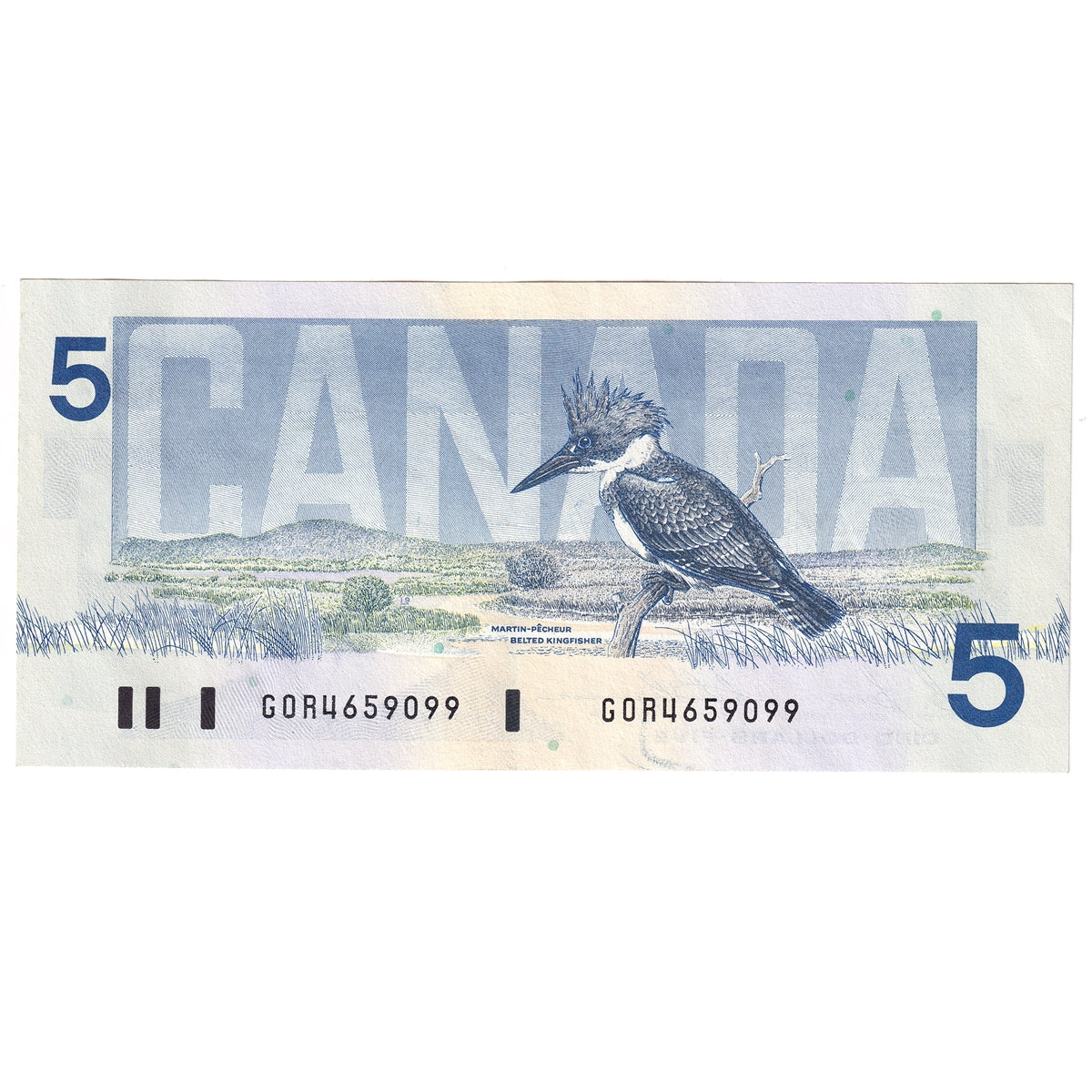 BC-56c 1986 Canada $5 Bonin-Thiessen, GOR, Almost Uncirculated (AU50)