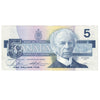 BC-56c 1986 Canada $5 Bonin-Thiessen, GOR, Almost Uncirculated (AU50)