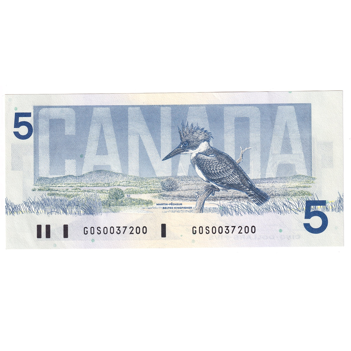 BC-56c 1986 Canada $5 Bonin-Thiessen, GOS, Almost Uncirculated (AU50)