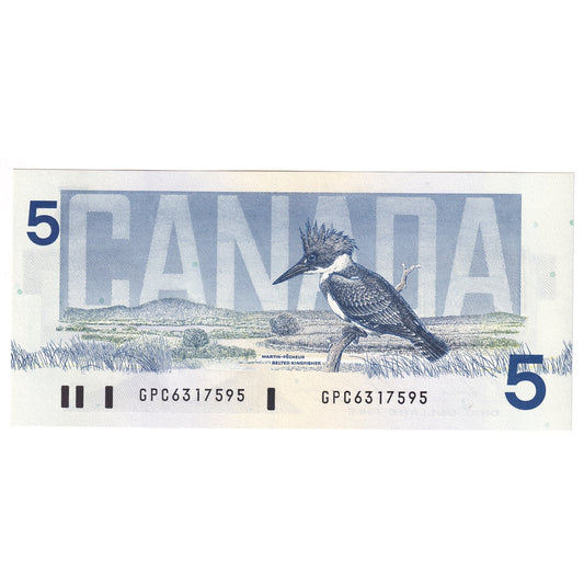 BC-56c 1986 Canada $5 Bonin-Thiessen, GPC, CUNC