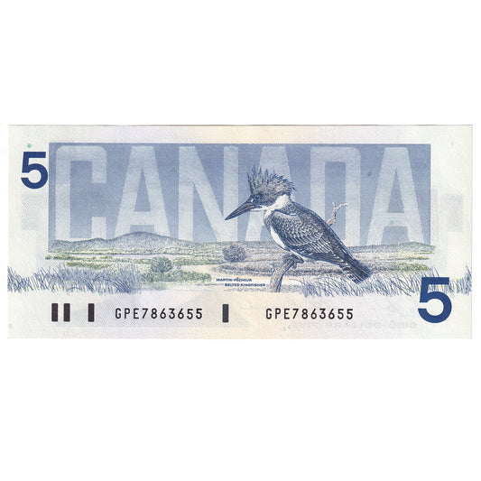 BC-56c 1986 Canada $5 Bonin-Thiessen, GPE, AU-UNC